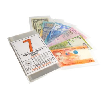 Professional Banknote Sleeves Pack of 50 - 3.3 x 7 Inches