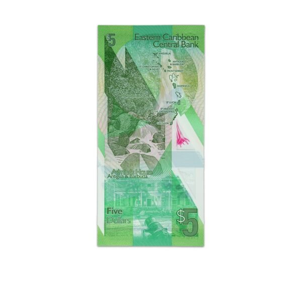 Eastern Caribbean States 5 Dollar 2021_Back