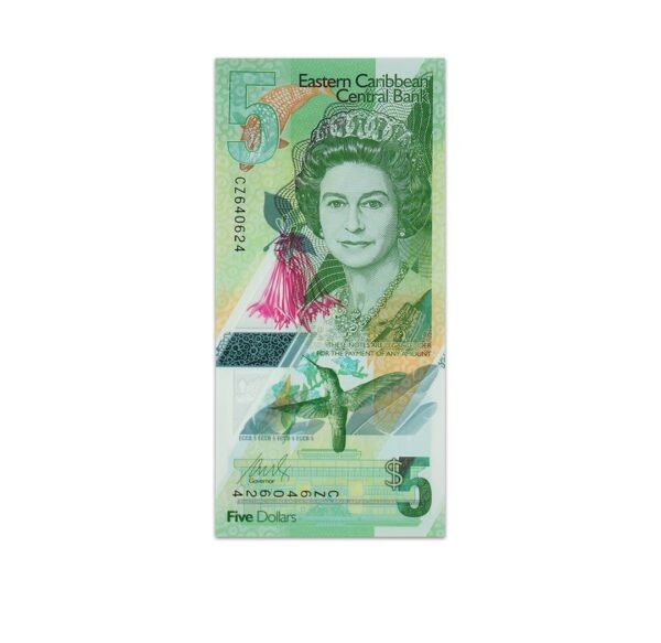 Eastern Caribbean States 5 Dollar 2021_Front