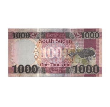 South Sudan 1000 Pounds 2021_Back