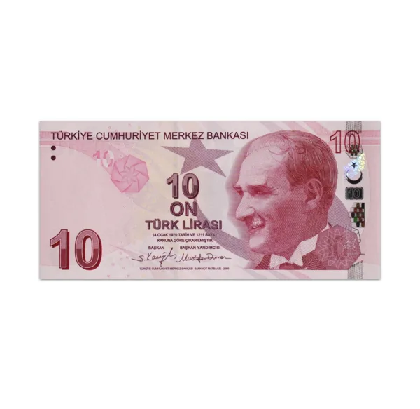 Turkey 10 Lirasi 2022_Front