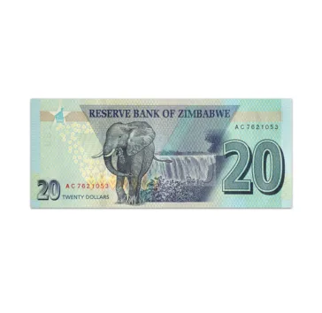 ZIMBABWE 20 DOLLARS 2020_Back