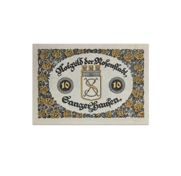 Germany 10 pfenning 1921 Sangerhausen Notgeld_Front