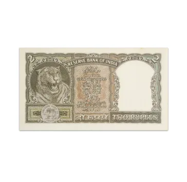 India 2 Rupees 1965 Olive Green Issue_Back