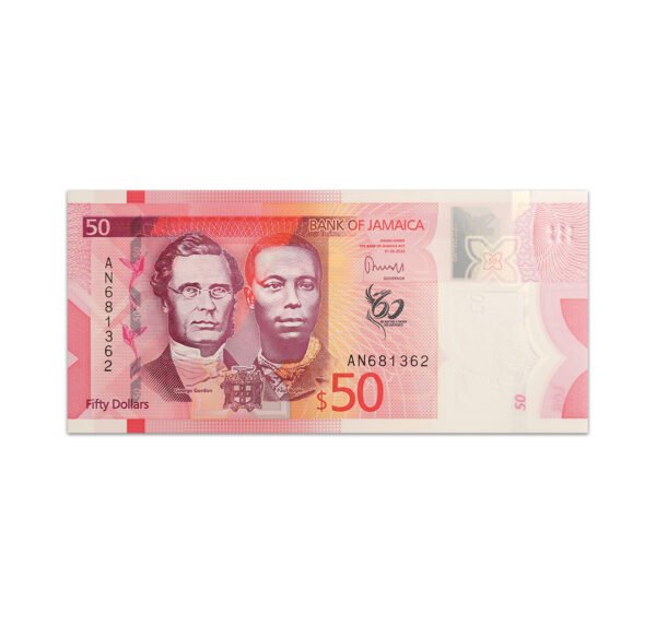 Jamaica 50 Dollars 2023 Commemorative Bank Note_Front