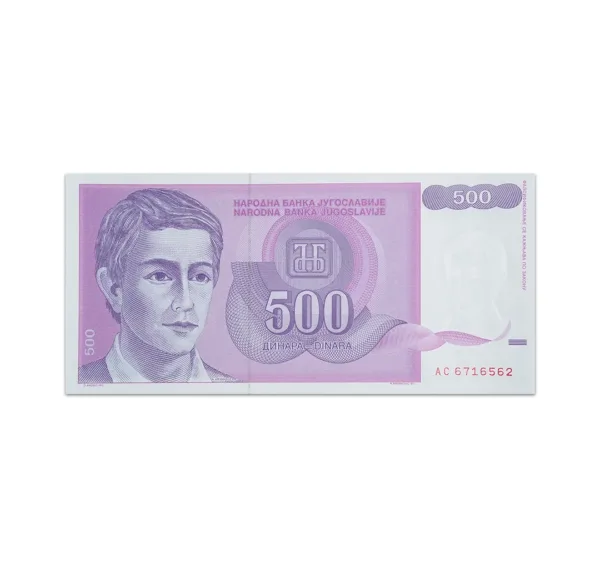 Yugoslavia 500 Dinara 1992_front