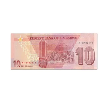 Zimbabwe 10 Dollars 2020_Back