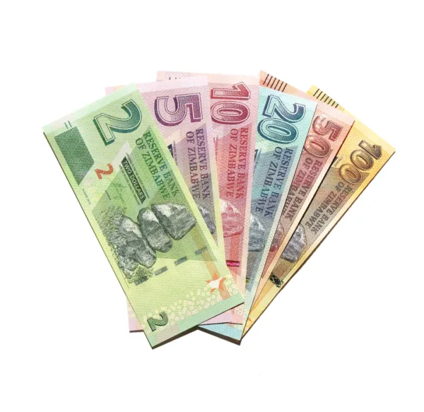 Zimbabwe 2-100 Dollars 2019-2020 Set of 6 Notes