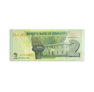 Zimbabwe 2 Dollars 2019_Back