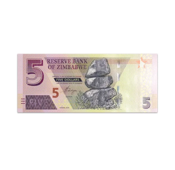 Zimbabwe 5 Dollars 2019_Front