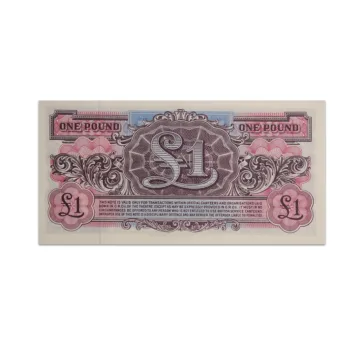 British Armed force 1 Pound 1948_Back