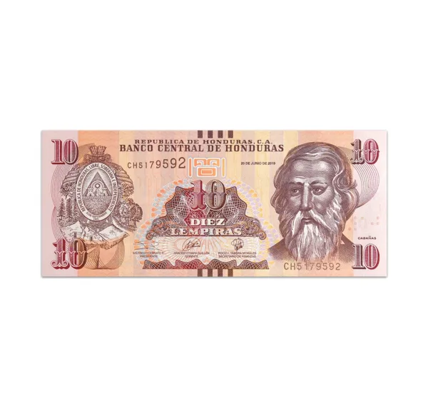 Honduras 10 lempiras 2019_Front