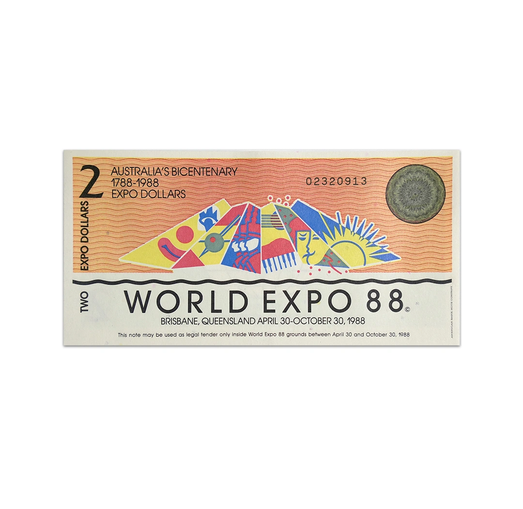 Australia World Expo 1988 2 Dollar Souvenir Note_front