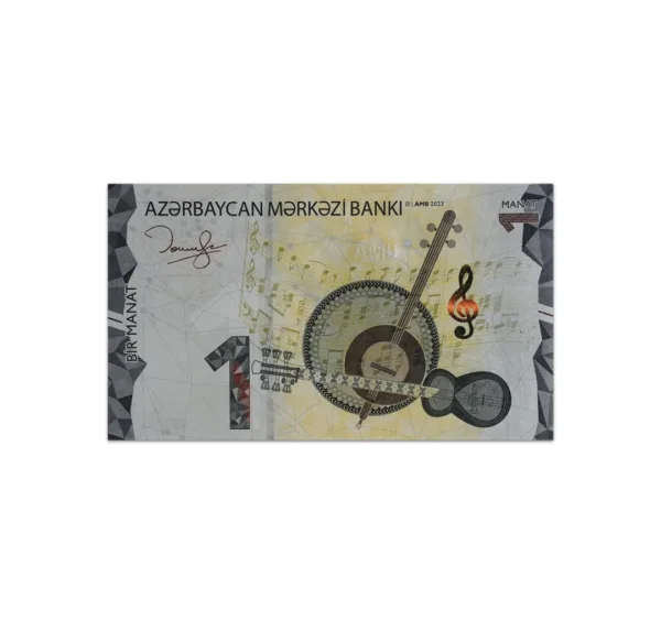 Azerbaijan 1 Manat 2023_Back