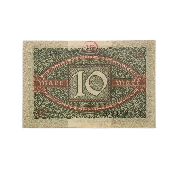 Germany 10 mark 1920_Back