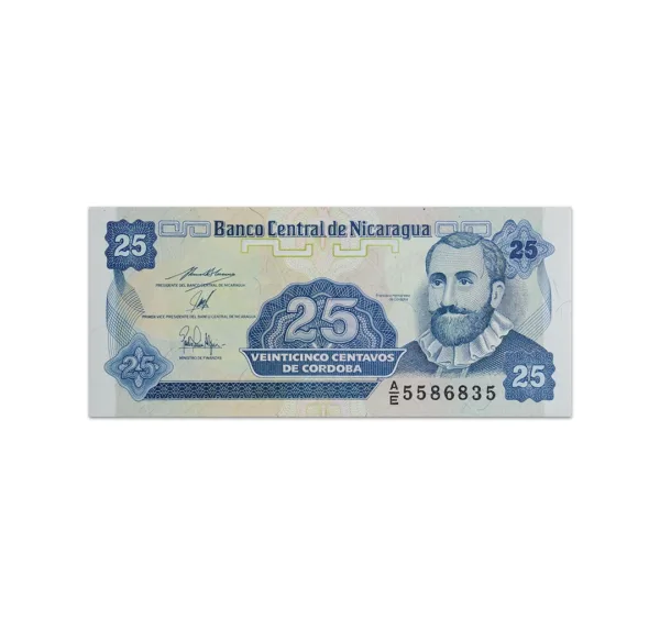 Nicaragua 25 Centavos de Córdoba 1991_Front