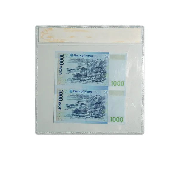 South Korea 1000 Won Uncut Graded Notes_Back