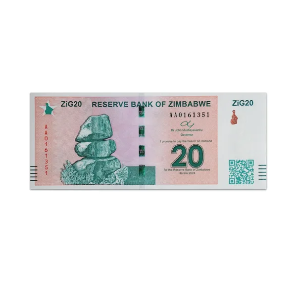 ZIMBABWE 20 Zig 2024_Front