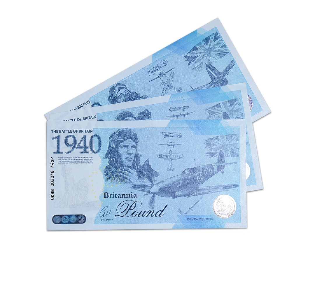 Battle of Britain Aircraft Set of 3 Banknotes_Front