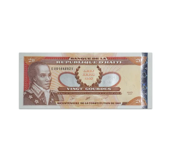 Haiti 20 Gourdes 2001 Commemorative Banknote_Front