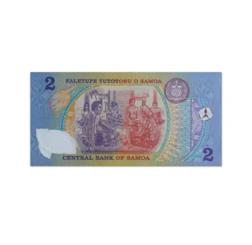 Samoa 2 Talas 2003 Commemorative Banknote_Back