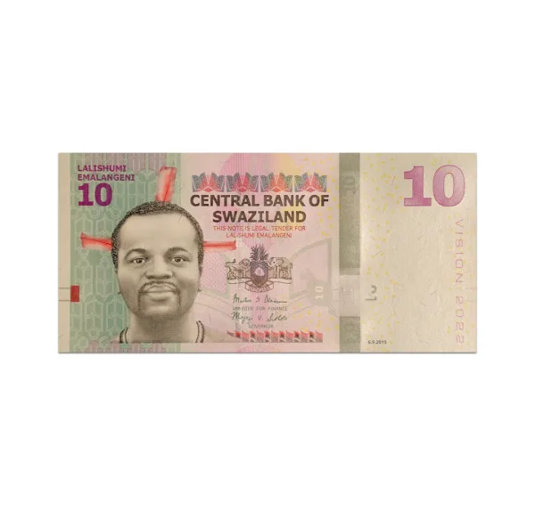 Swaziland 10 Emalangeni 2015_Front