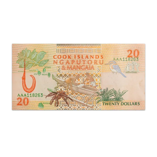 Cook Islands 20 Dollars 1992_Front