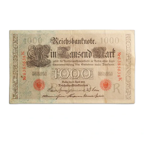 Germany 1000 Mark 1910 more than 100 years old Note_Front