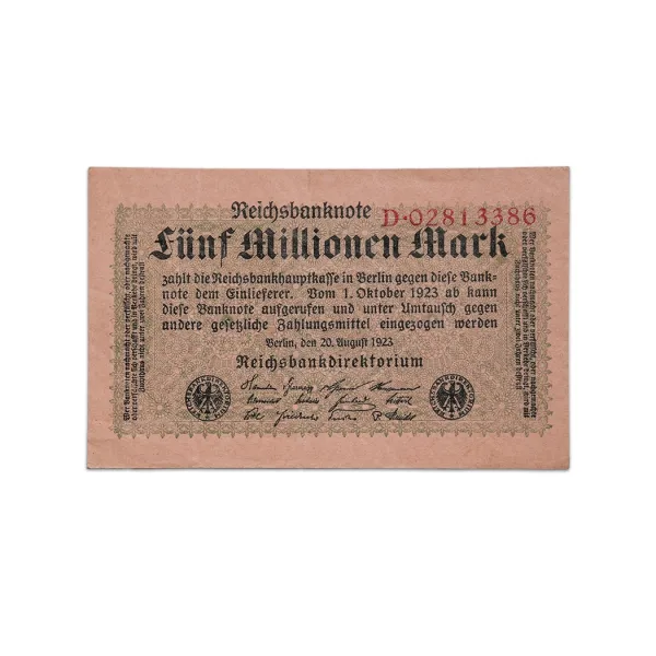 Germany 5 Million mark 1923_Front