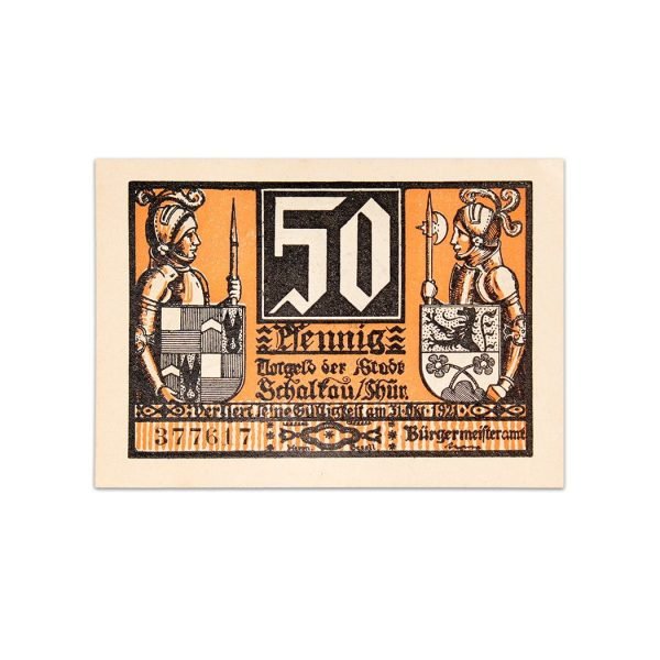 Germany 50 pfenning 1921 Notgeld - City of Schalkau 103 years old_Front