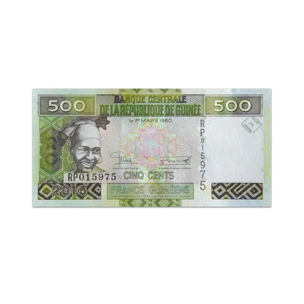 Guinea 500 Francs 2015_font