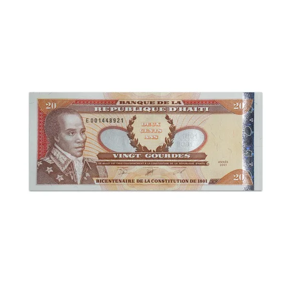 Haiti 20 Gourdes 2001 Commemorative Banknote_Front