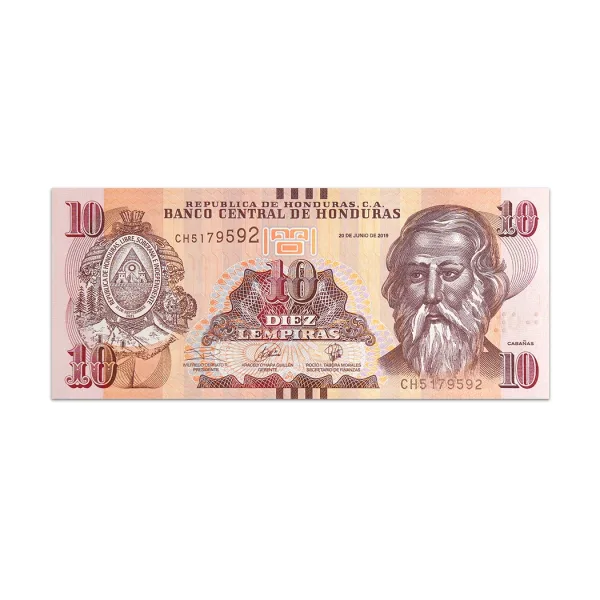 Honduras 10 lempiras 2019_Front