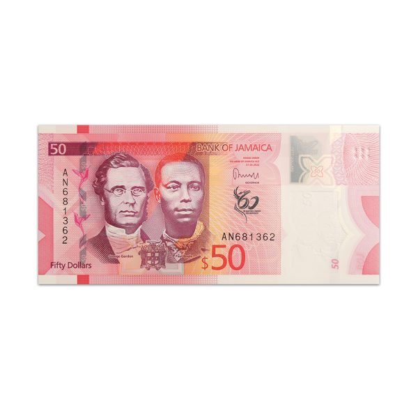 Jamaica 50 Dollars 2023 Commemorative Bank Note_Front