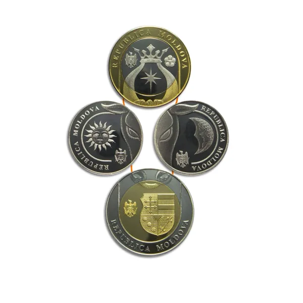 Moldova 1-10 Lei 2018 4 Pieces Coin Set_Back