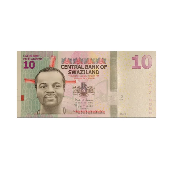 Swaziland 10 Emalangeni 2015_Front