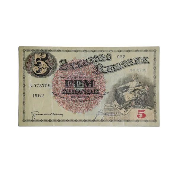 Sweden 5 kronor 1952_Front