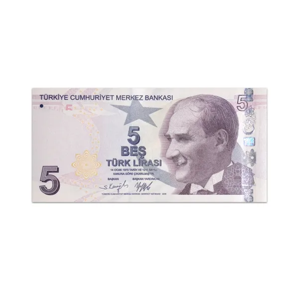 Turkey 5 Lirasi 2009_Front