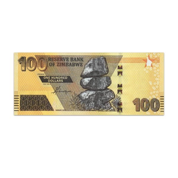 ZIMBABWE 100 DOLLARS 2020_Back