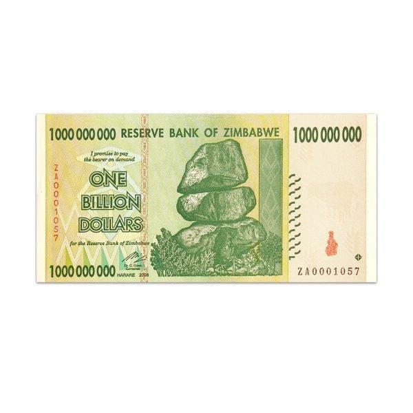 Zimbabwe 1 Billion Dollars 2008_Front
